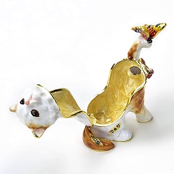 Amazon.co.jp: KALIFANO 装飾的な猫ジュエリー/記念品ボックス